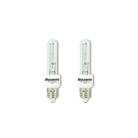 KX Dimmable T3Mini-Candelabra Screw Base E11 Clear Light Bulb, 2 PK